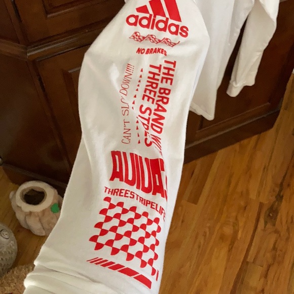 White and red race design long sleeves shirts - Picture 2 of 3